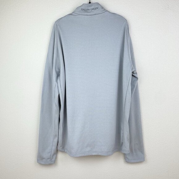 Galvin Green Men's XXL Insula Lite Grey Quarter Zip Long Sleeve Top Turtleneck - Picture 10 of 15